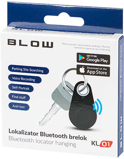 iTag Blow – Bluetooth 4.0 raktų ieškiklis – juodas