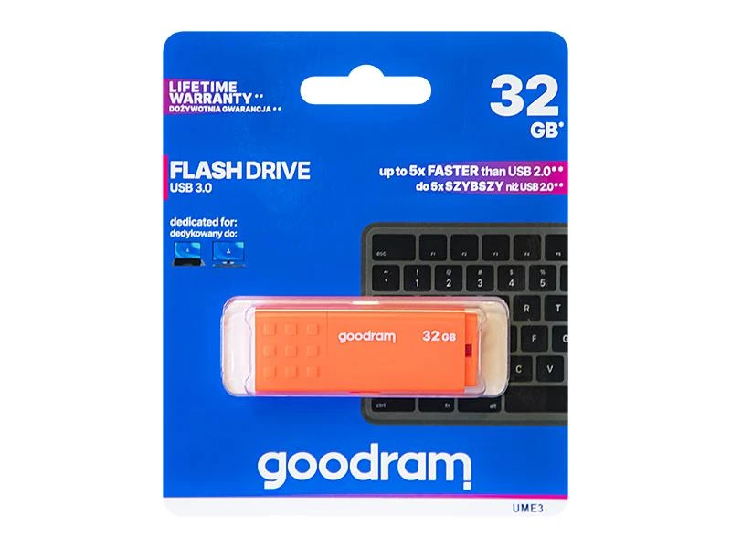 GOODRAM UME3-0320K0R11 GOODRAM atmintis USB UME3 32GB USB 3.0 Juodas
