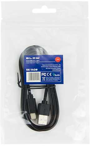 Blow USB 2.0 A jungtis – USB-C 1.0m