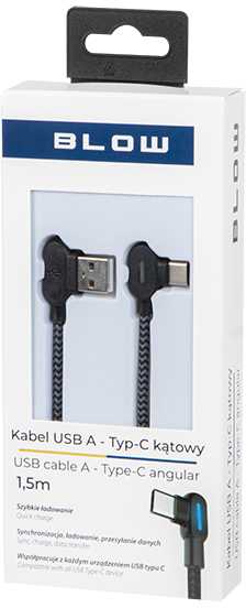 Blow USB 2.0 A jungtis – USB-C 1,5 m kampu