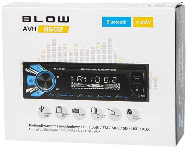 Automagnetola BLOW 78-268 radijas AVH-8602 MP3/USB/SD/MMC