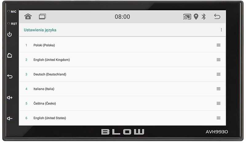 Automagnetola 78-320# Radijas BLOW AVH-9930 2DIN 7" GPS Android