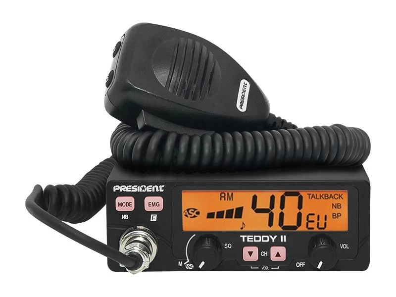 Radijas CB PRESIDENT TEDDY II ASC VOX 12V AM/FM
