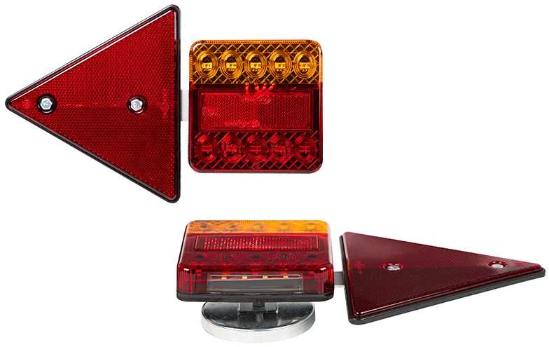 Blow priekabos LED žibintai su trikampiais atšvaitais