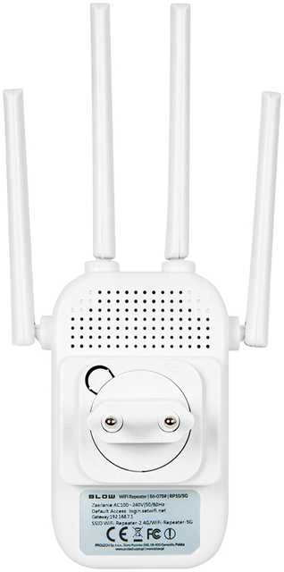 Maršrutizatorius Wi-Fi signalo stiprintuvas-kartotuvas 2.4GHz/5GHz RP-10 BLOW