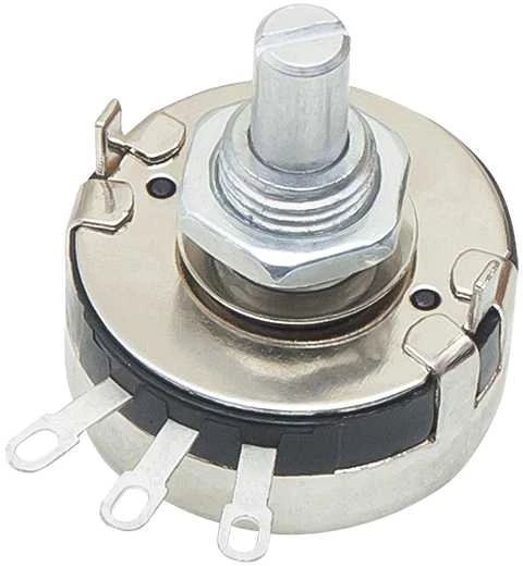 Sukamasis 1K Ohm potenciometras su metaliniu velenu