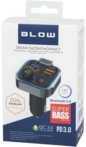 FM siųstuvas BLOW Bluetooth5.1+QC3.0