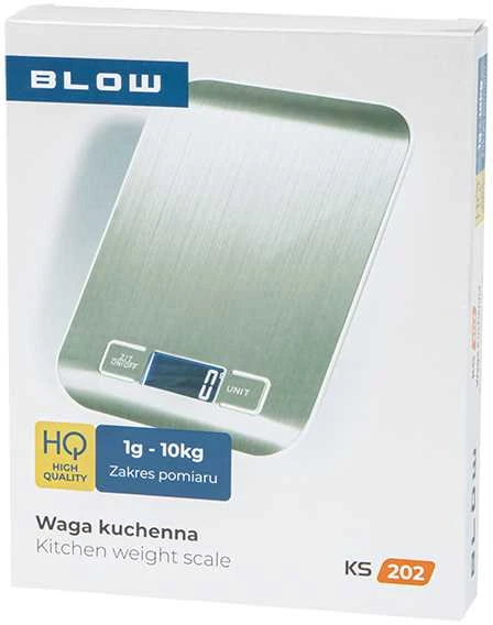 Blow Virtuvinės svarstyklės KS202 sidabrinės 10kg
