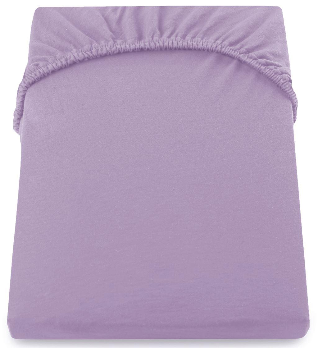 DecoKing Violetinė paklodė su guma Amber AmeliaHome 180–200 × 200 + 30 cm