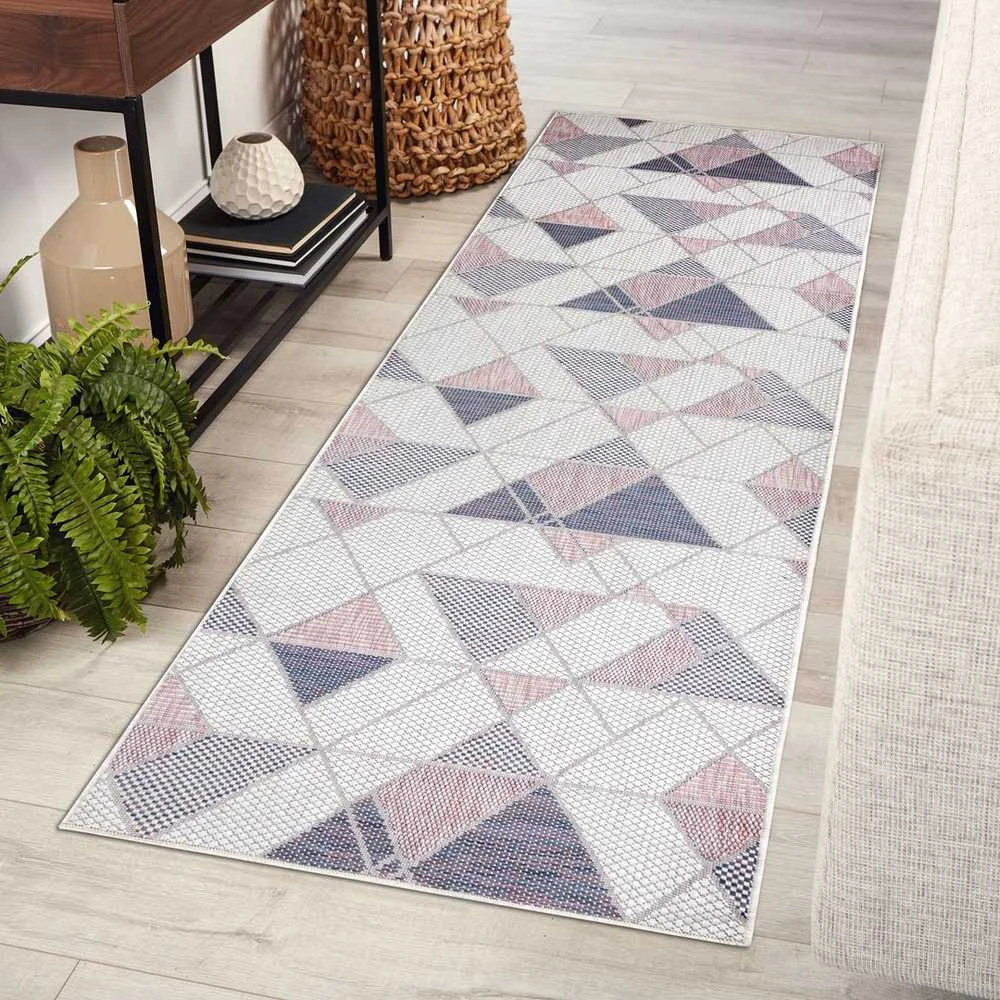 Carpet Kilimas VINEA GEOMETRIC2 spalvos kreminis 70x250 Hakano
