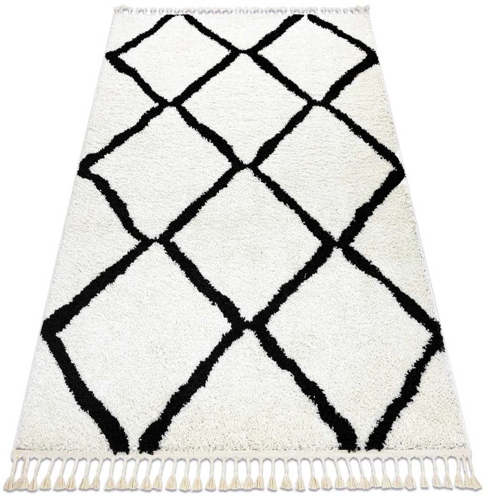 Carpet Kilimas WELBEN CROSS spalvos baltas stiliaus boho 60x300 Hakano