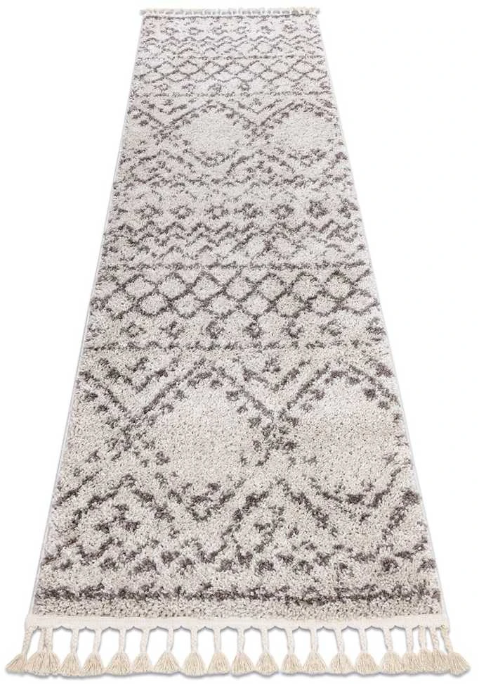 Carpet Kilimas WELBEN RABAT spalvos kreminio stiliaus actekų 80x250 Hakano
