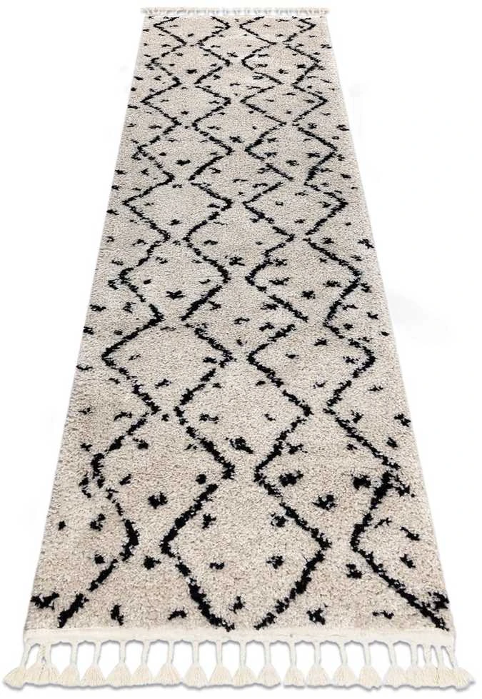 Style Kilimas WELBEN ZIGZAK spalvos kreminio stiliaus skandinaviškas 60x250 Hakano