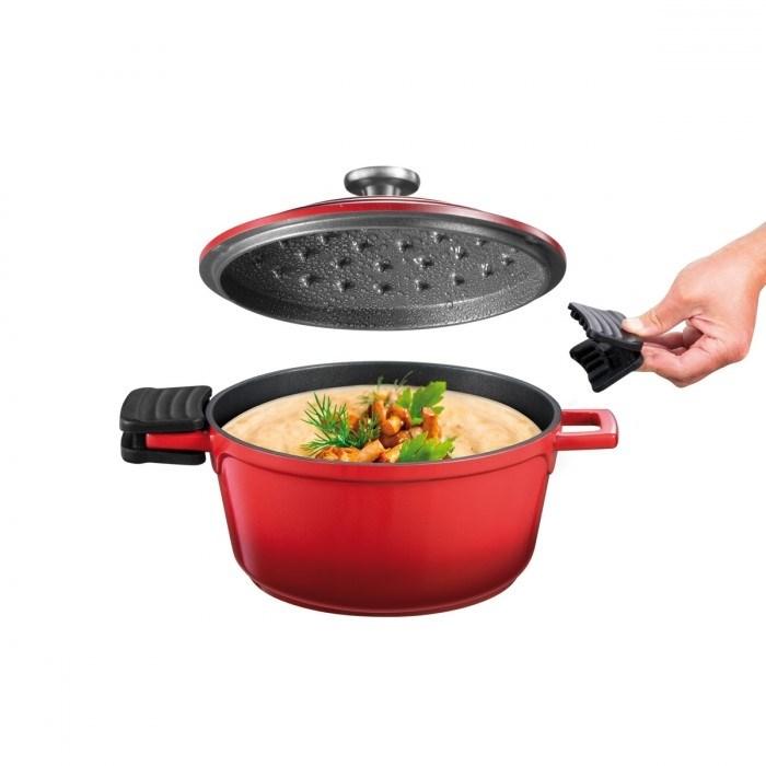 Tescoma PUODAS SU DANČIU PLIENINIS SILIKONIS 16cm 1,5L BORDAS