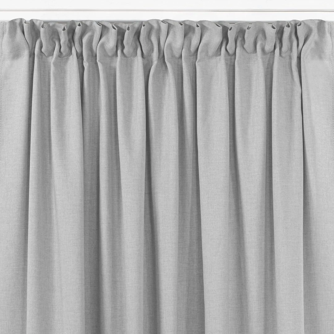 Homede Užuolaidos 300×270 cm pilkos spalvos pinta klostė CARMENA