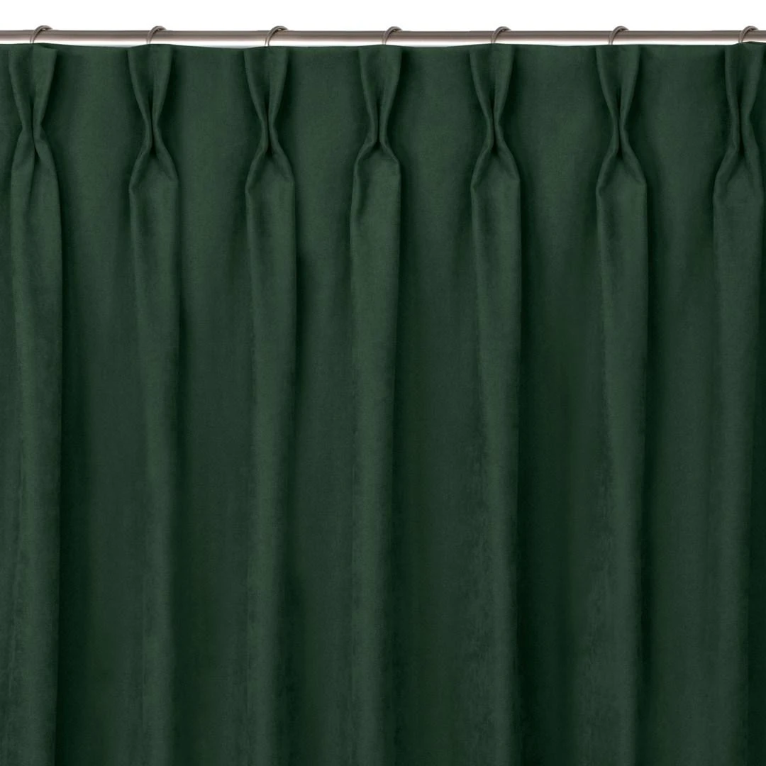 Homede Užuolaidos 280×270 cm iš čenilės tamsiai žalia Chenille Flex