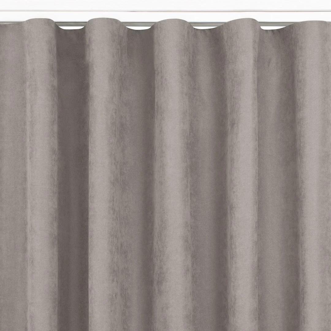 Homede Užuolaidos minkštos pynimo tekstūros 140x270 cappuccino spalvos