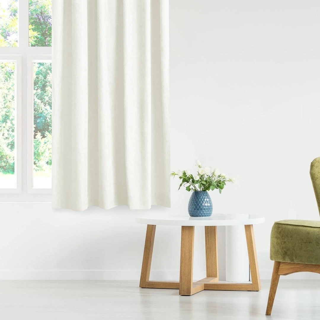 Homede Užuolaidos 140×270 cm kreminės CHENILLE FLEX