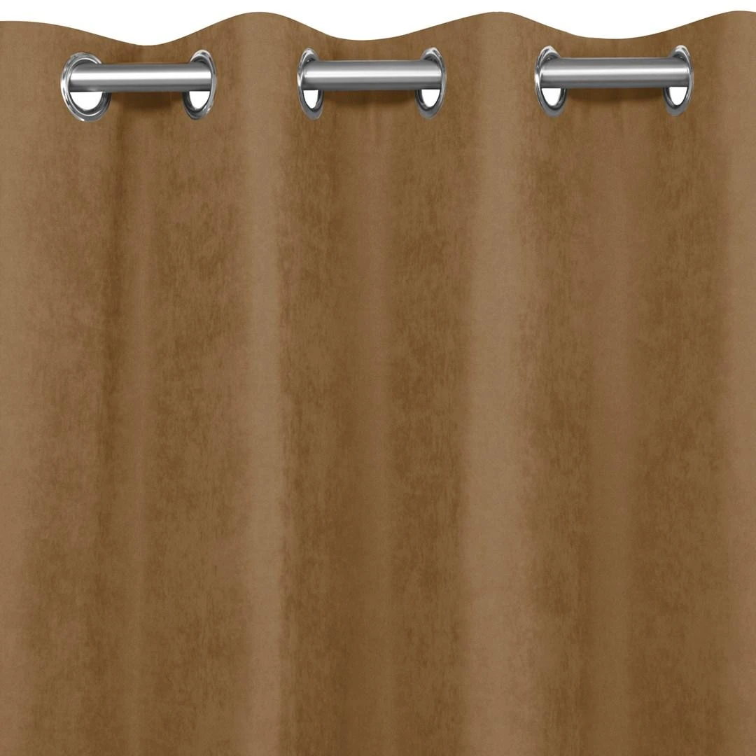 Homede Užuolaidos chenille 140×245 cm šviesiai ruda