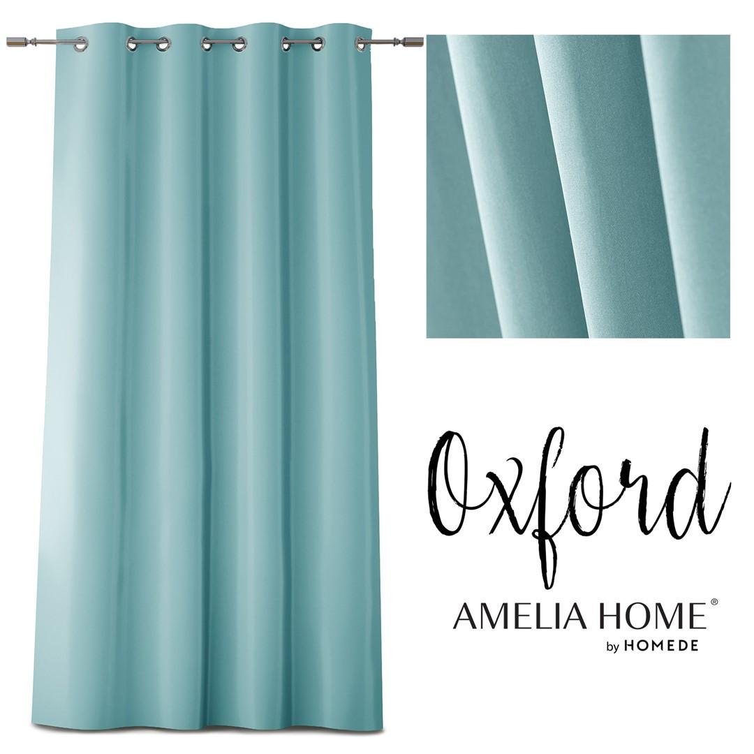 Naktinė užuolaida su žiedais AmeliaHome OXFORD 140X250 cm, 1 vnt., spalva: mėlyna