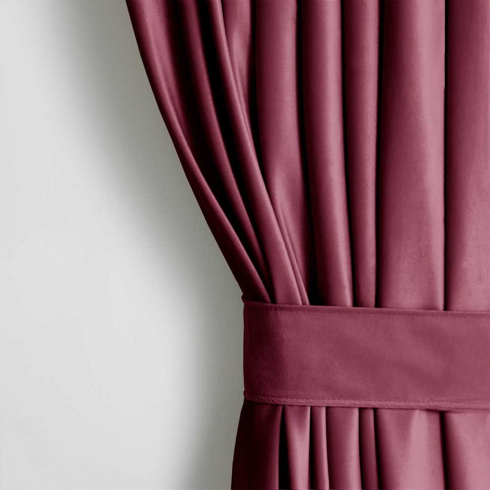 Naktinė užuolaida su žiedais AmeliaHome VELVET 140X245 cm, 1 vnt., spalva: burgundiška