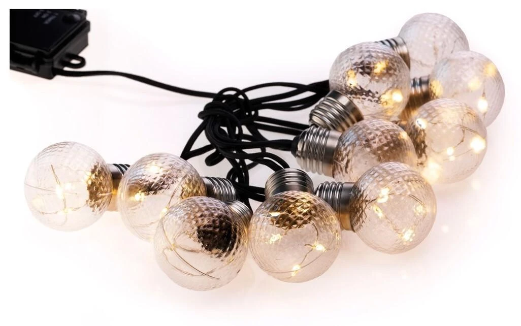 Elektrinė girlianda DecoKing Crystalball LED, 10 vnt.