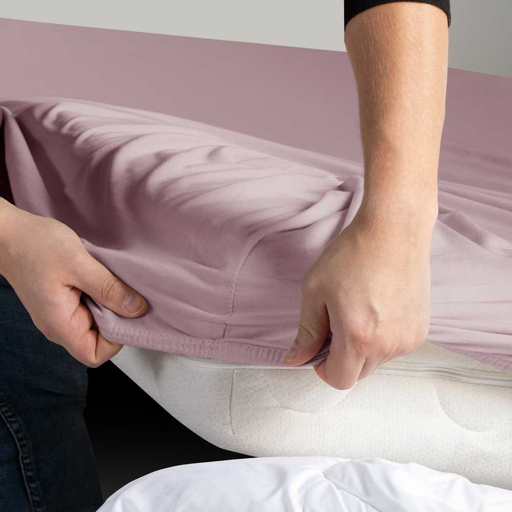 DecoKing Paklodė su guma Restilo, rožinė