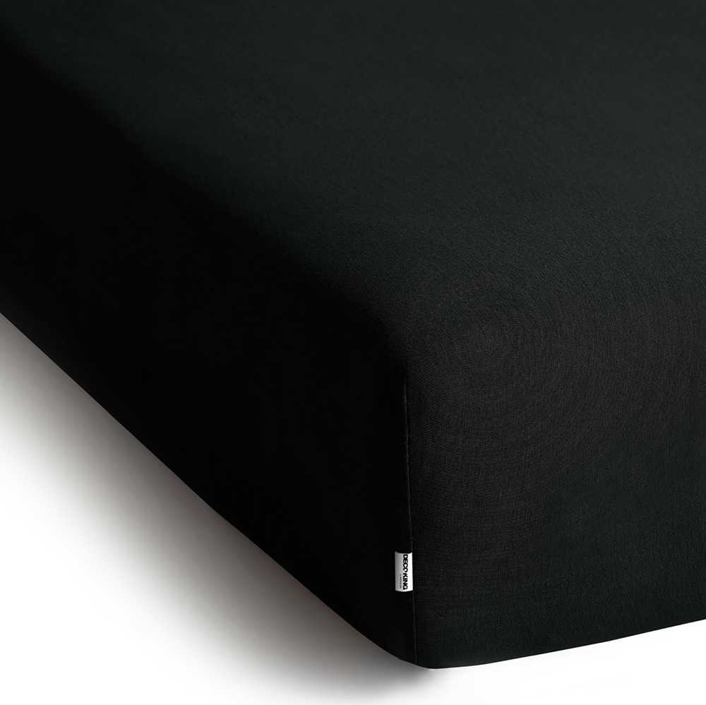 Paklodė DecoKing Amber, juoda, 160x200 cm, su guma