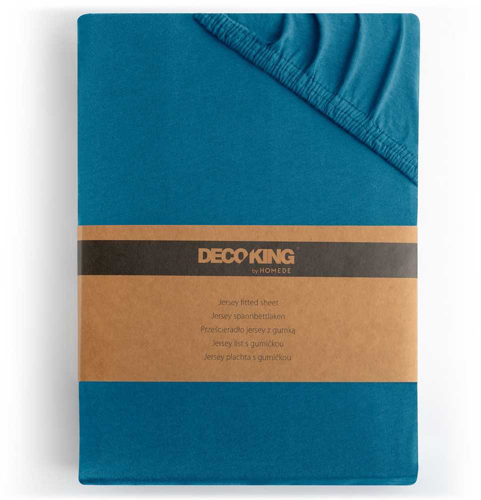 DecoKing Paklodė su guma Restilo 120–140 × 200 cm, mėlyna