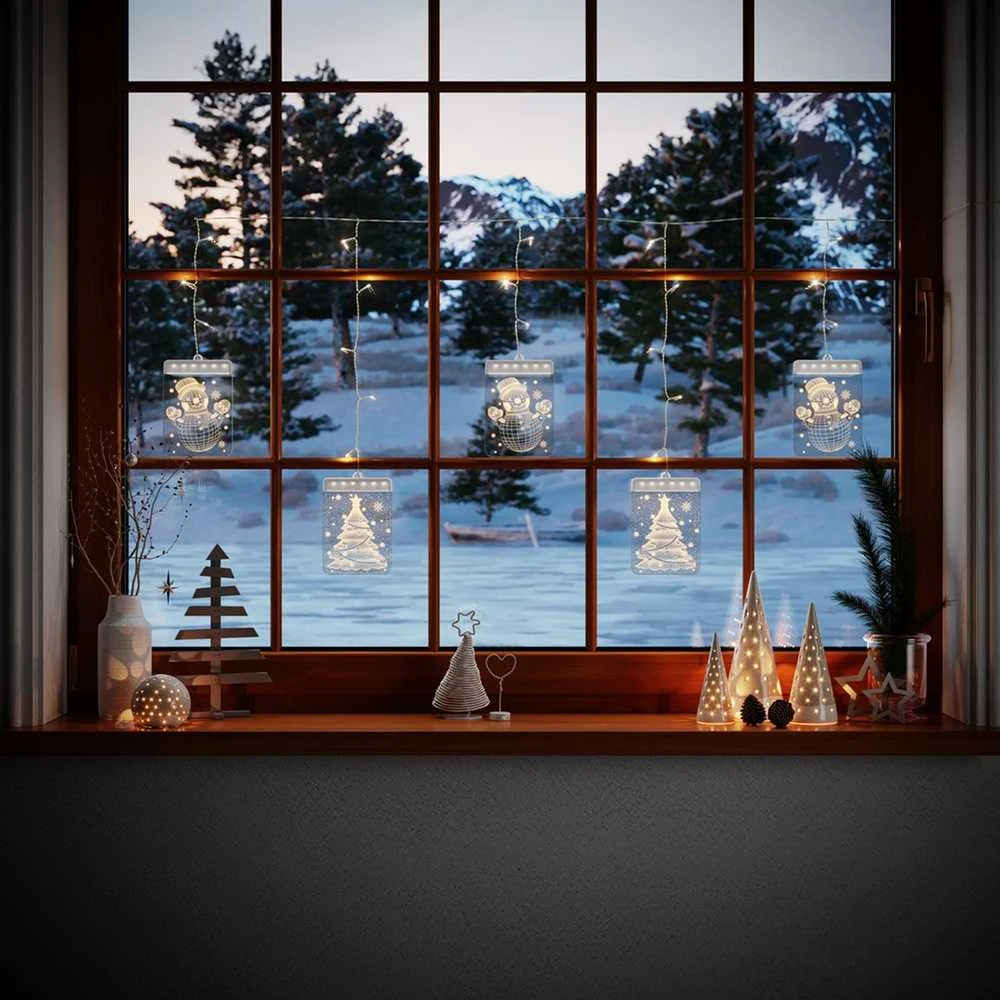 AmeliaHome LEDPL/AH/WINTERY/RECT/SET/5PCS
