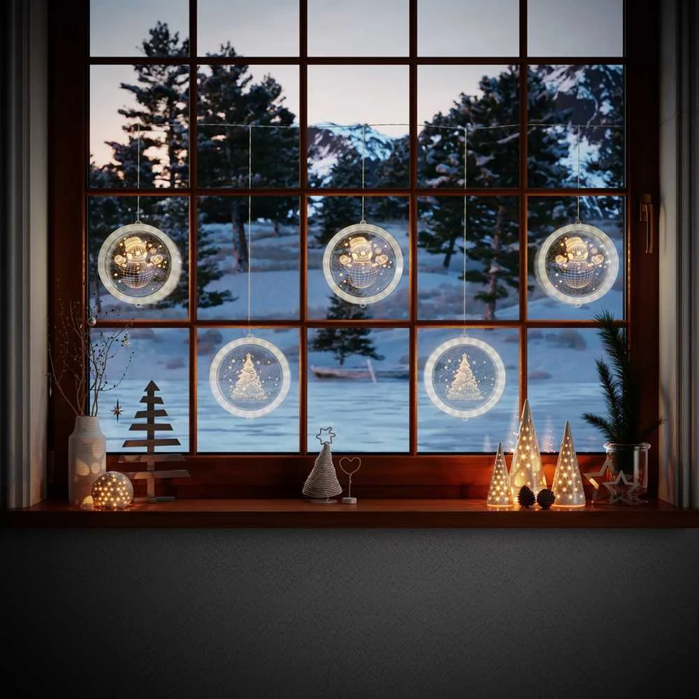 AmeliaHome LEDPL/AH/WINTERY/ROUND/SET/5PCS