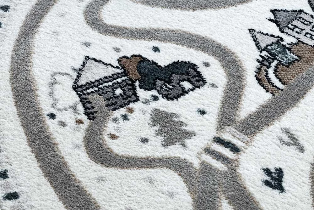 Style Kilimėlis apvalus BEO spalvos kreminio stiliaus vaikiškas 140 apskritimas Hakano