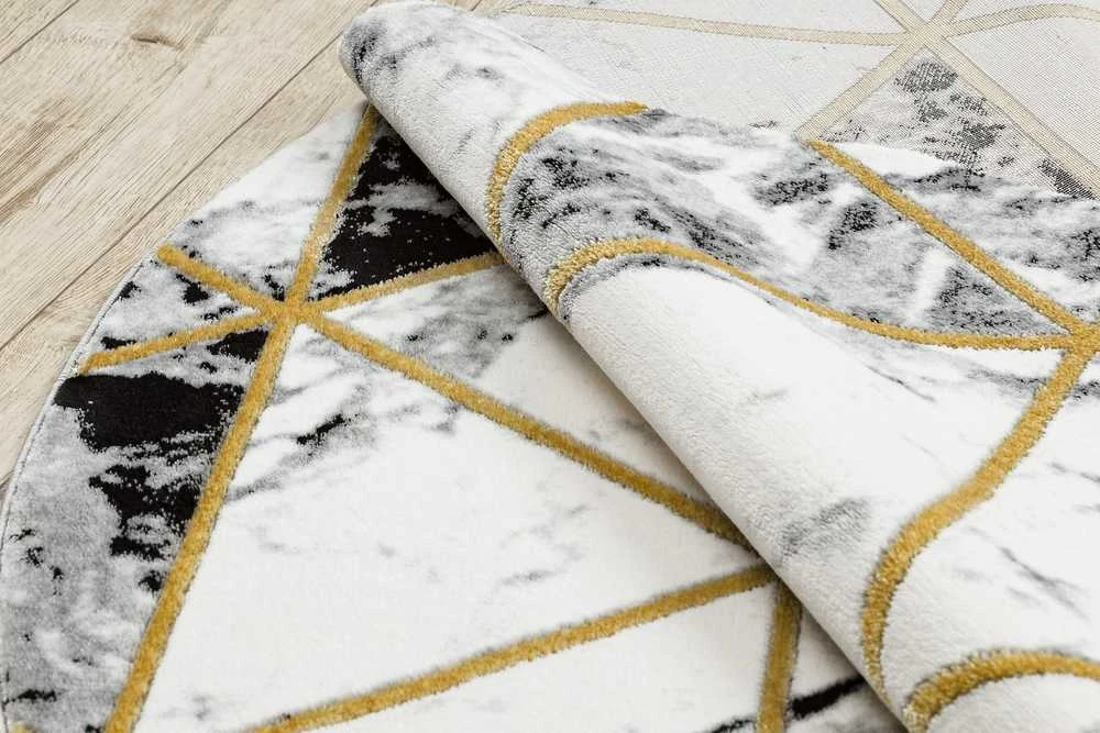 Kilimėlis apvalus ESTEMA MARBLETRIANGLES spalva juoda 160 apskritimas Hakano