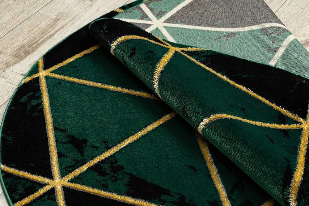 Kilimėlis apvalus ESTEMA MARBLETRIANGLES spalvos buteliukas žalias 160 apskritimas Hakano