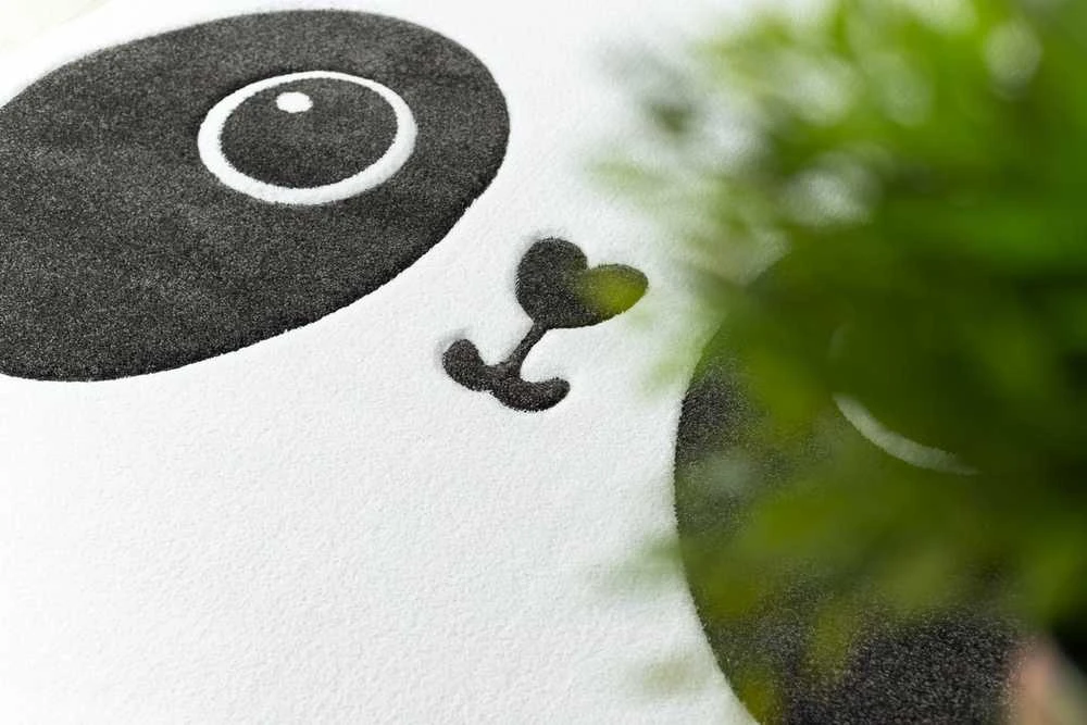 Kilimėlis apvalus TINIES PANDA spalva balta 140 apskritimas Hakano