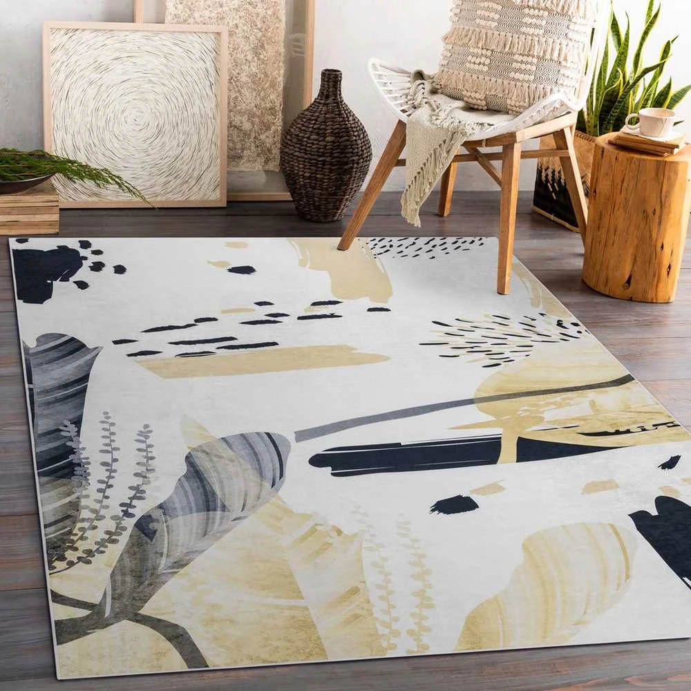 Style Kilimėlis ARLEN ABSTRACT1 spalva balta stilius abstraktus 160x220 Hakano