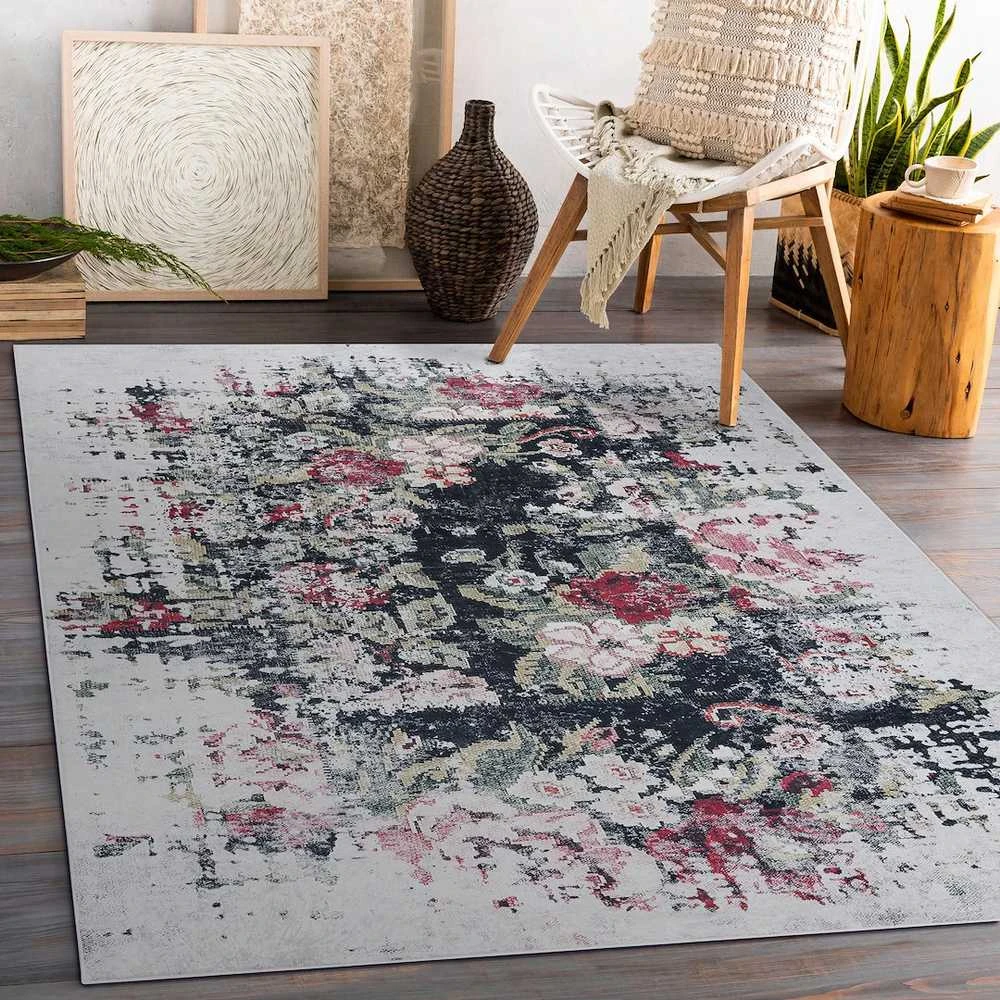 Style Kilimėlis ARLEN FLOWERS baltos spalvos stiliaus abstraktus 160x220 Hakano