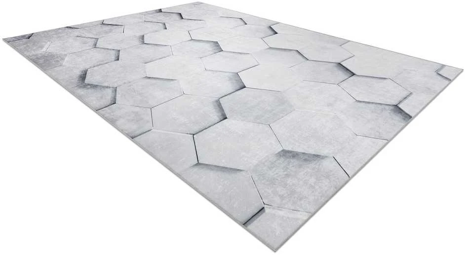 Style Kilimėlis ARLEN HONEY pilkos spalvos geometrinio stiliaus modernus 120x170 Hakano