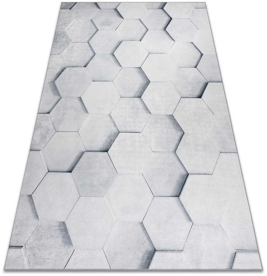 Style Kilimėlis ARLEN HONEY pilkos spalvos geometrinio stiliaus modernus 120x170 Hakano