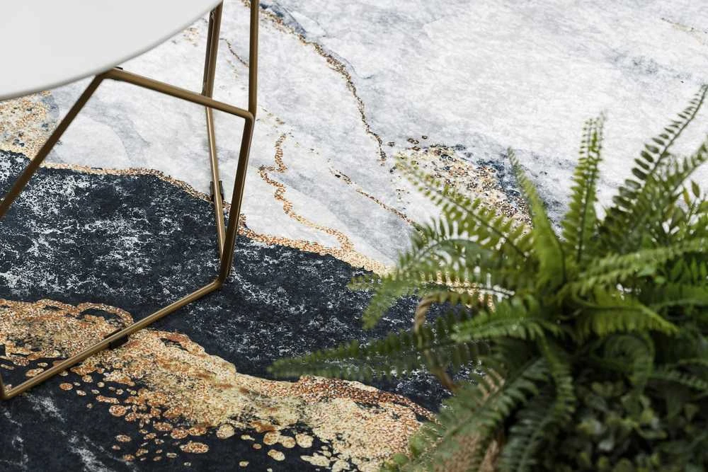 Style Kilimėlis ARLEN MARBLE1 juodos spalvos glamour stiliaus glamour 120x170 Hakano