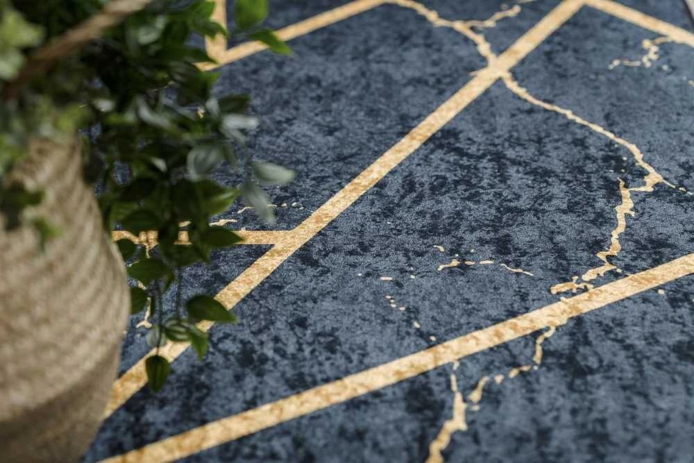 Style Kilimėlis ARLEN MARBLE2 juodos spalvos glamour stiliaus glamour 160x220 Hakano