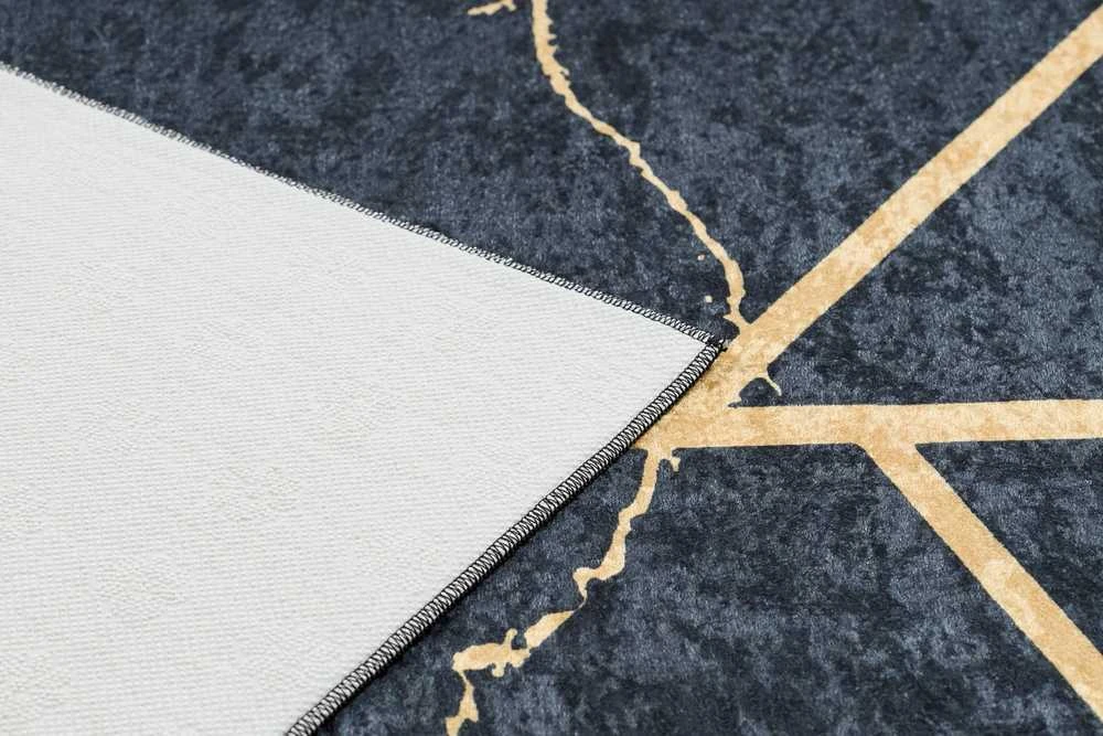 Style Kilimėlis ARLEN MARBLE2 juodos spalvos glamour stiliaus glamour 80x150 Hakano