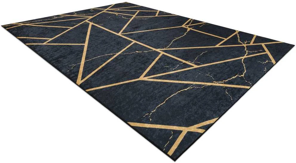 Style Kilimėlis ARLEN MARBLE2 juodos spalvos glamour stiliaus glamour 160x220 Hakano