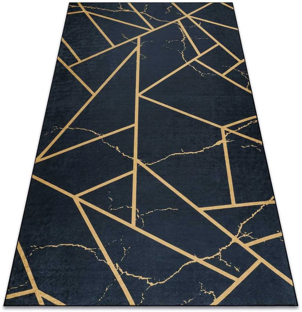 Style Kilimėlis ARLEN MARBLE2 juodos spalvos glamour stiliaus glamour 80x150 Hakano