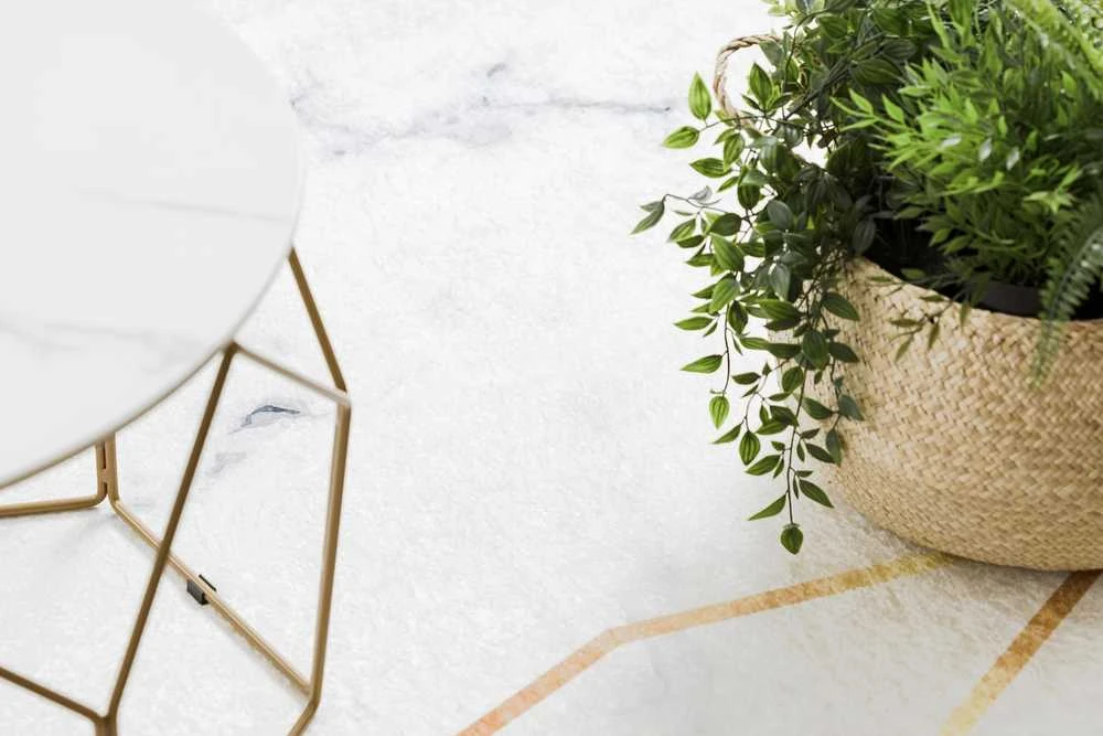 Style Kilimėlis ARLEN MARBLE3 baltos spalvos glamour stiliaus glamour 160x220 Hakano