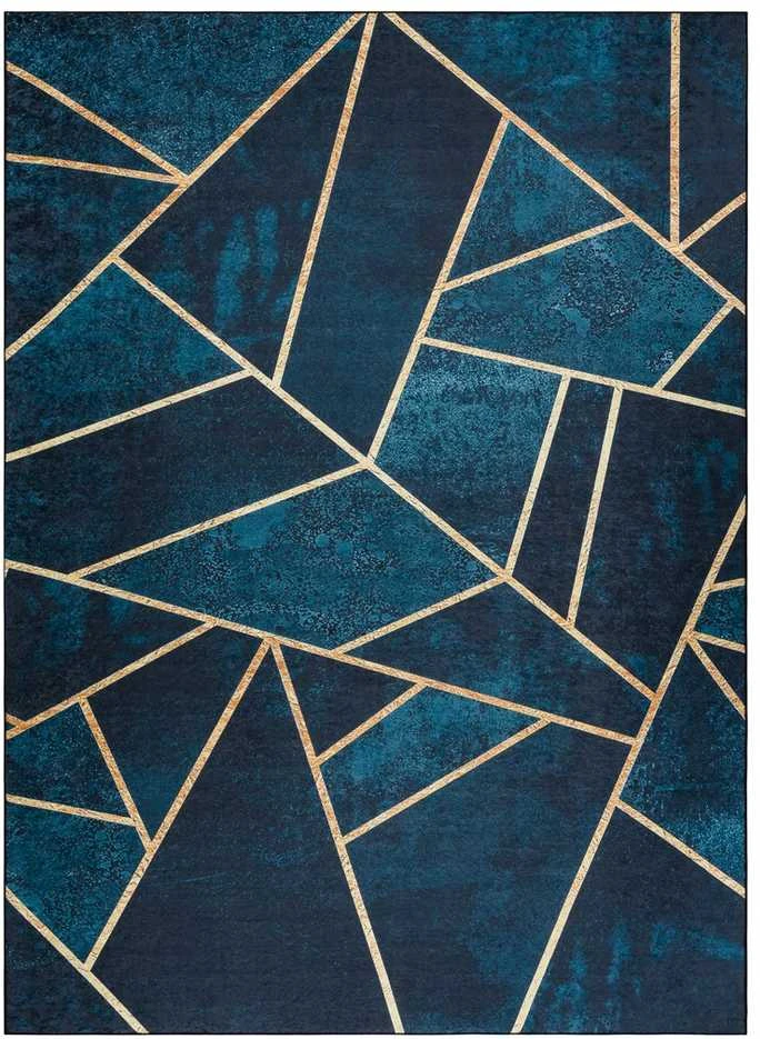 Dywany Uszczow Style Kilimėlis ARLEN MOSAIC spalvos tamsiai geometrinio stiliaus glamour 120x170 Hakano