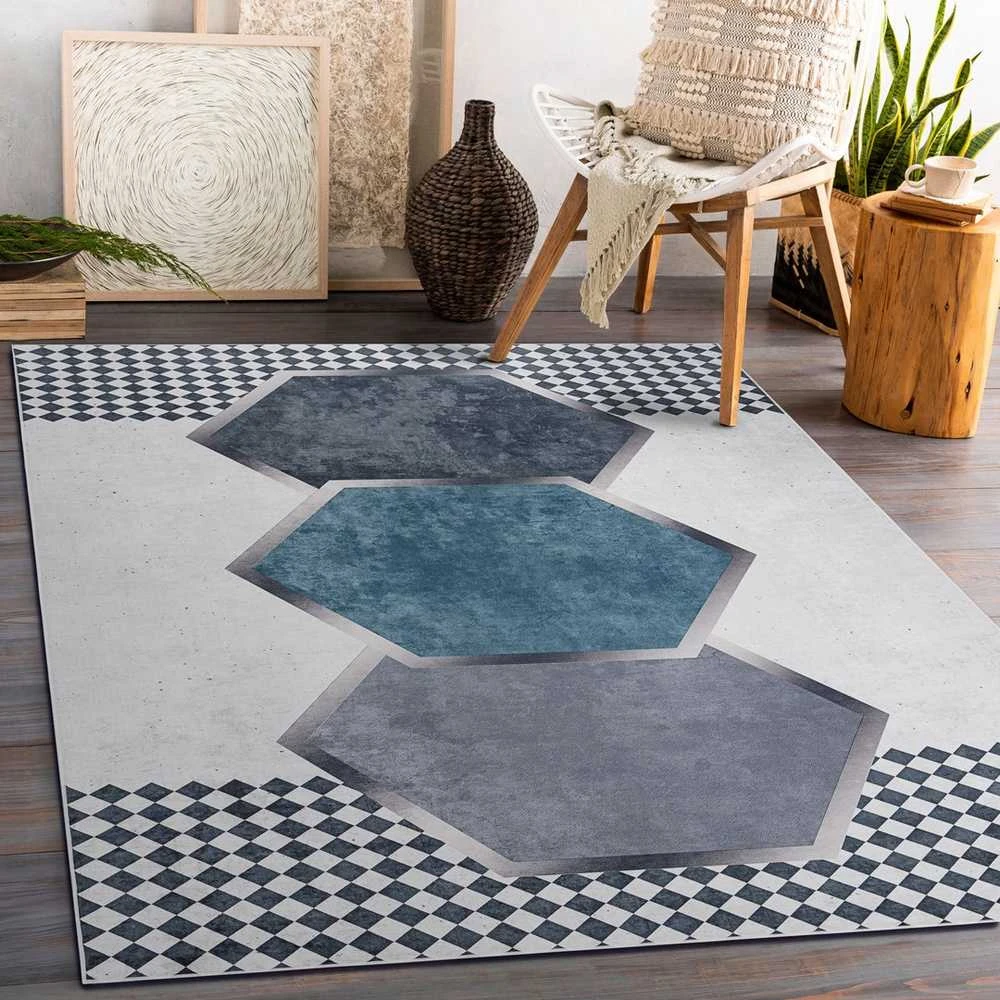 Style Kilimėlis ARLEN RHOMBUS spalvos baltas stiliaus actekas 80x150 Hakano