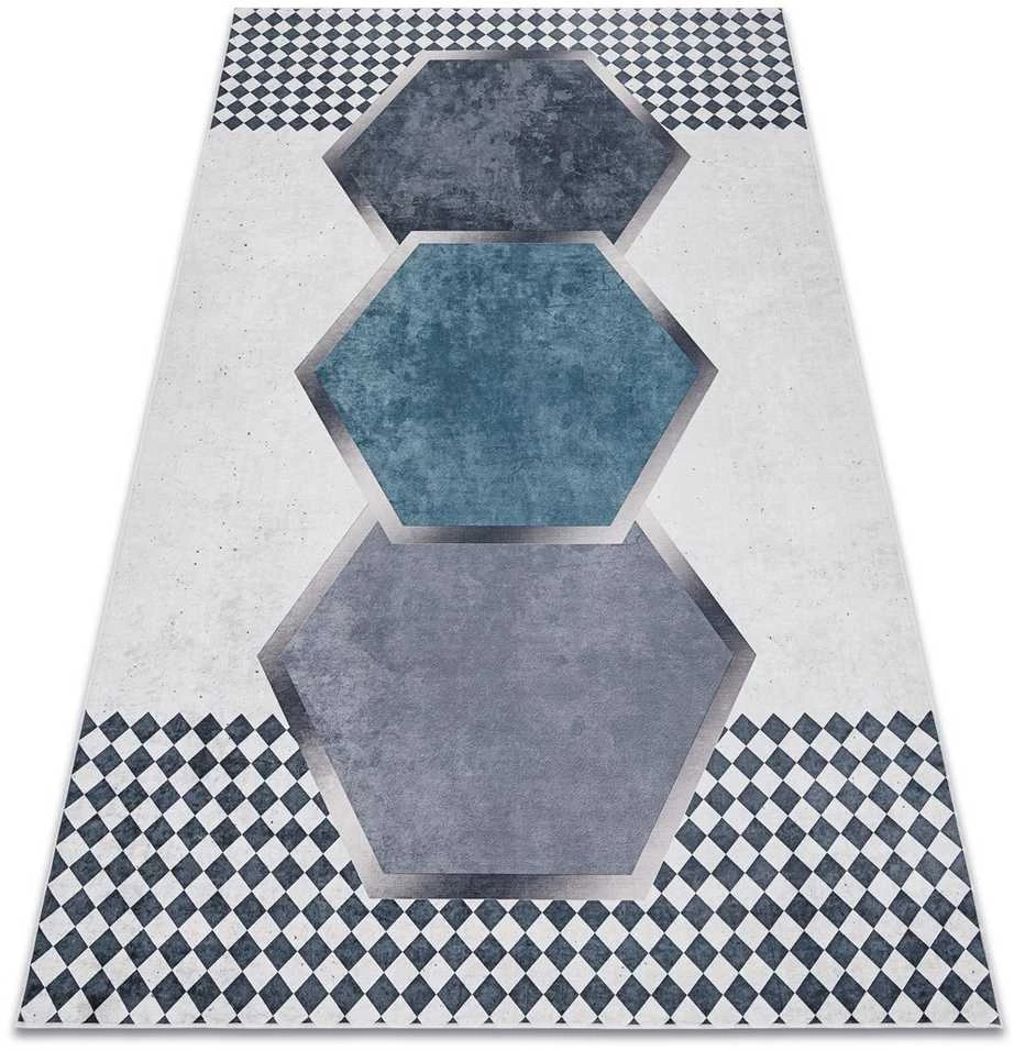 Style Kilimėlis ARLEN RHOMBUS spalvos baltas stiliaus actekas 120x170 Hakano