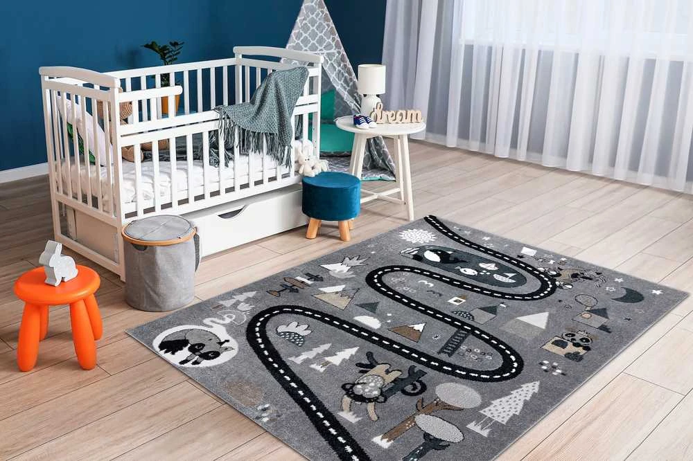 Rug BEO ROUTE color pilka 120x170 Hakano