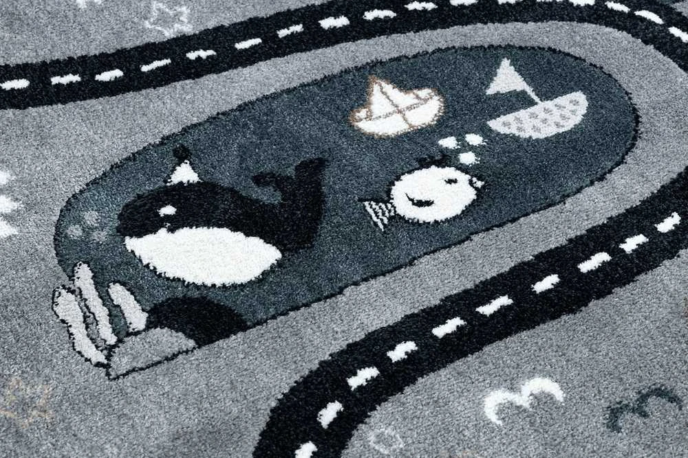 Rug BEO ROUTE color pilka 120x170 Hakano